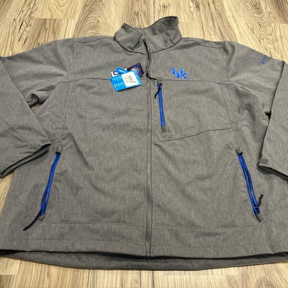 Columbia CLG Ascender III Kentucky Wildcats SoftShell Jacket Gray Men's 2XL NWT